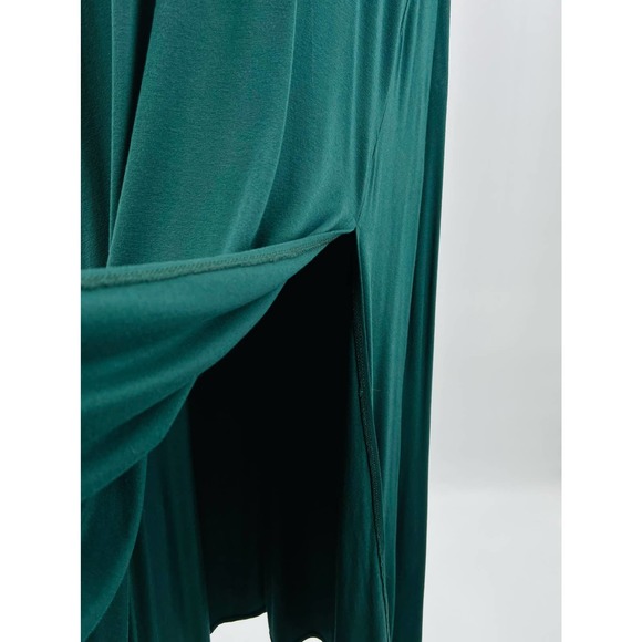 LULU'S XS green Swept Away Forest Long Sleeve Stretch Jersey Maxi Dress NEW B95 - Picture 6 of 7